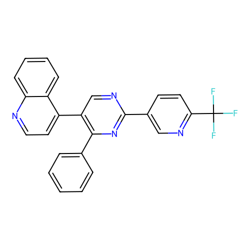 4-[4-Phenyl-2-[6-(trifluoromethyl)pyridin-3-yl]pyrimidin-5-yl]quinoline structure