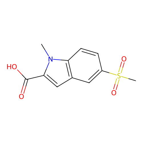 1-Methyl-5-(methylsulfonyl)-1H-indole-2-carboxylic acid structure