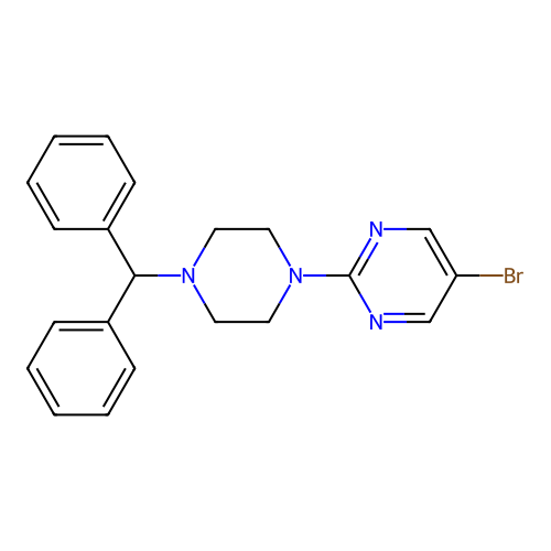 5-Bromo-2-[4-(diphenylmethyl)-1-piperazinyl]pyrimidine structure