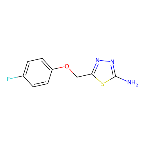 5-[(4-Fluorophenoxy)methyl]-1,3,4-thiadiazol-2-amine structure