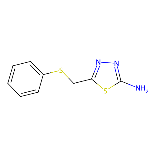 5-[(Phenylthio)methyl]-1,3,4-thiadiazol-2-amine structure