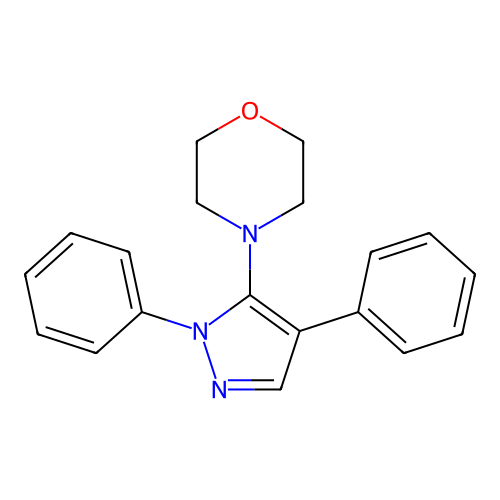 Morpholine, 4-(1,4-diphenyl-1H-pyrazol-5-yl)- structure
