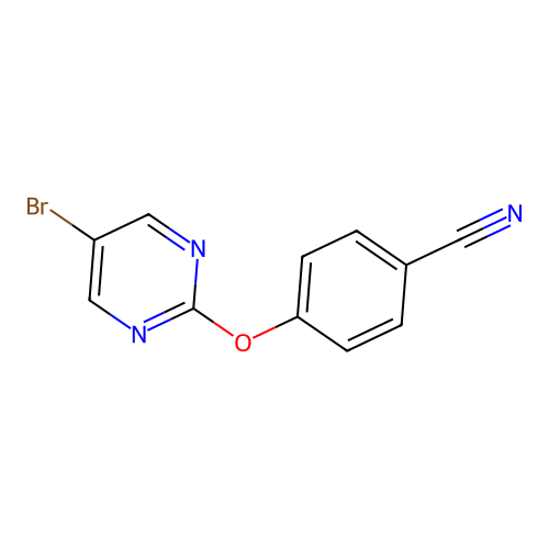 4-((5-Bromopyrimidin-2-yl)oxy)benzonitrile structure