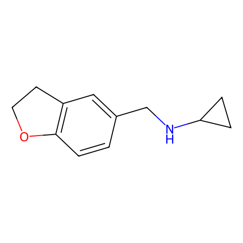 N-(2,3-dihydro-1-benzofuran-5-ylmethyl)cyclopropanamine structure