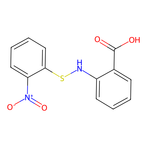2-{[(2-Nitrophenyl)thio]amino}benzoic acid structure