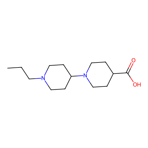 1-(1-Propyl-4-piperidyl)piperidine-4-carboxylic acid structure
