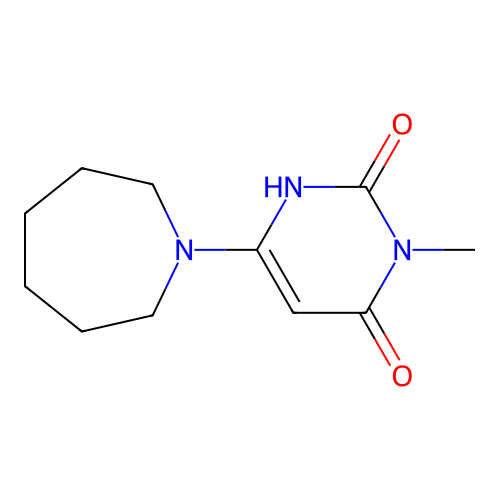 6-(azepan-1-yl)-3-methylpyrimidine-2,4(1H,3H)-dione structure