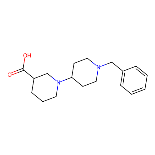 1-(1-Benzylpiperidin-4-yl)piperidine-3-carboxylicacid structure