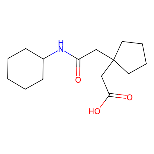 1-[2-(Cyclohexylamino)-2-oxoethyl]cyclopentaneacetic acid structure