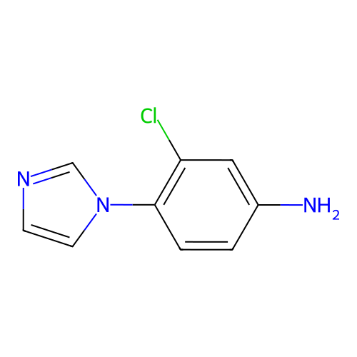 3-chloro-4-(1H-imidazol-1-yl)aniline structure