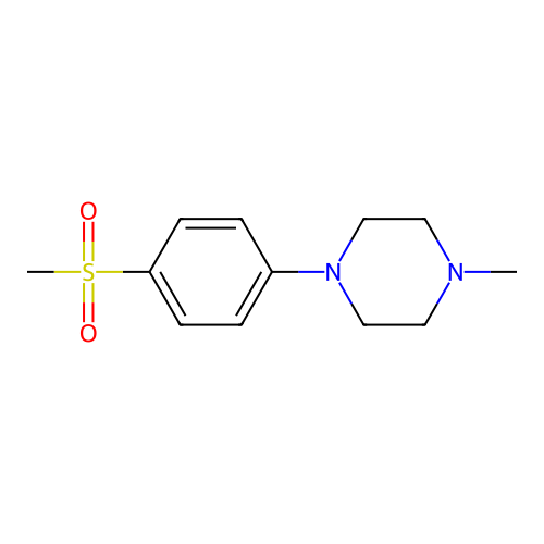 1-Methyl-4-(4-methylsulfonylphenyl)piperazine structure