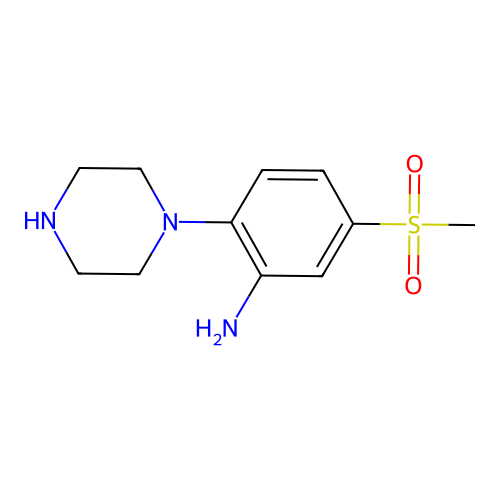 5-(Methylsulfonyl)-2-(1-piperazinyl)benzenamine structure