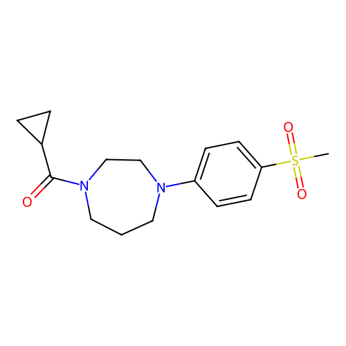 1-Cyclopropanecarbonyl-4-(4-methanesulfonylphenyl)-1,4-diazepane structure