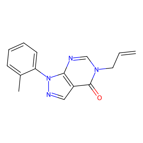 1-(2-Methylphenyl)-5-prop-2-enylpyrazolo[3,4-d]pyrimidin-4-one structure