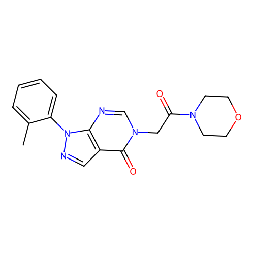 1-(2-Methylphenyl)-5-(2-morpholin-4-yl-2-oxoethyl)pyrazolo[3,4-d]pyrimidin-4-one structure