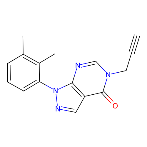 1-(2,3-dimethylphenyl)-5-(prop-2-yn-1-yl)-1H-pyrazolo[3,4-d]pyrimidin-4(5H)-one structure