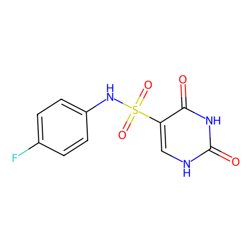 N-(4-fluorophenyl)-2-hydroxy-6-oxo-1,6-dihydropyrimidine-5-sulfonamide structure