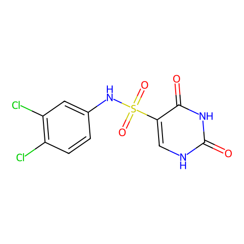 N-(3,4-dichlorophenyl)-2,4-dioxo-1,2,3,4-tetrahydropyrimidine-5-sulfonamide structure