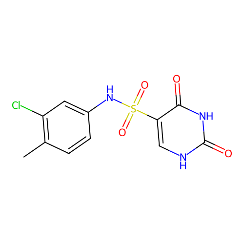 N-(3-chloro-4-methylphenyl)-2-hydroxy-6-oxo-1,6-dihydropyrimidine-5-sulfonamide structure