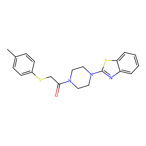 1-(4-(Benzo[d]thiazol-2-yl)piperazin-1-yl)-2-(p-tolylthio)ethanone structure