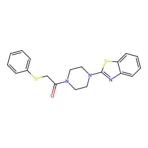 1-[4-(1,3-Benzothiazol-2-yl)piperazin-1-yl]-2-phenylsulfanylethanone structure