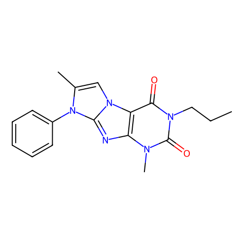 4,7-Dimethyl-6-phenyl-2-propylpurino[7,8-a]imidazole-1,3-dione structure