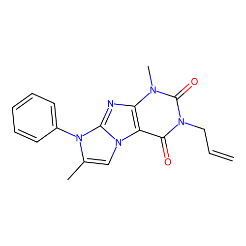 4,7-Dimethyl-6-phenyl-2-prop-2-enylpurino[7,8-a]imidazole-1,3-dione structure