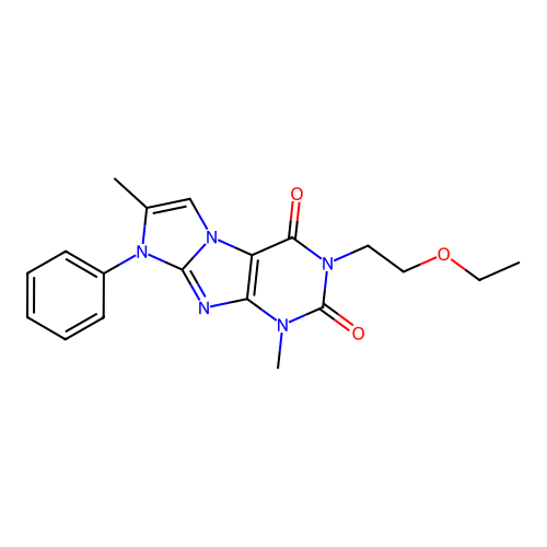 2-(2-Ethoxyethyl)-4,7-dimethyl-6-phenylpurino[7,8-a]imidazole-1,3-dione structure