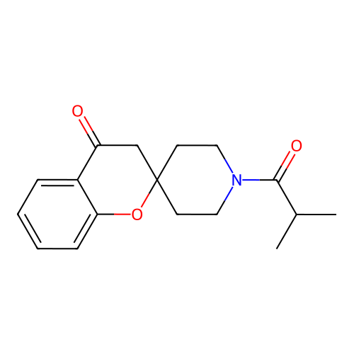 1'-(2-Methylpropanoyl)-3,4-dihydrospiro[1-benzopyran-2,4'-piperidine]-4-one structure