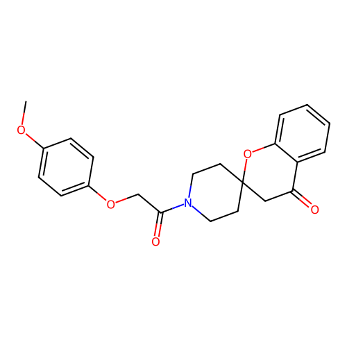 1'-(2-(4-Methoxyphenoxy)acetyl)spiro[chroman-2,4'-piperidin]-4-one structure