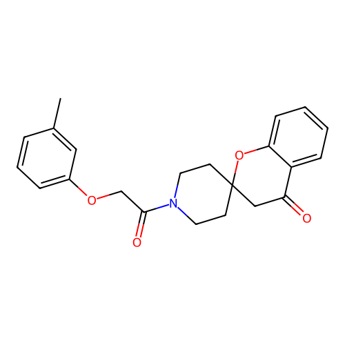 1'-(2-(m-Tolyloxy)acetyl)spiro[chroman-2,4'-piperidin]-4-one structure