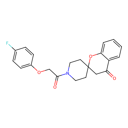 1'-(2-(4-Fluorophenoxy)acetyl)spiro[chroman-2,4'-piperidin]-4-one structure
