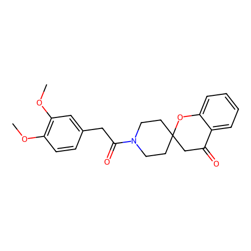 1'-(2-(3,4-Dimethoxyphenyl)acetyl)spiro[chroman-2,4'-piperidin]-4-one structure