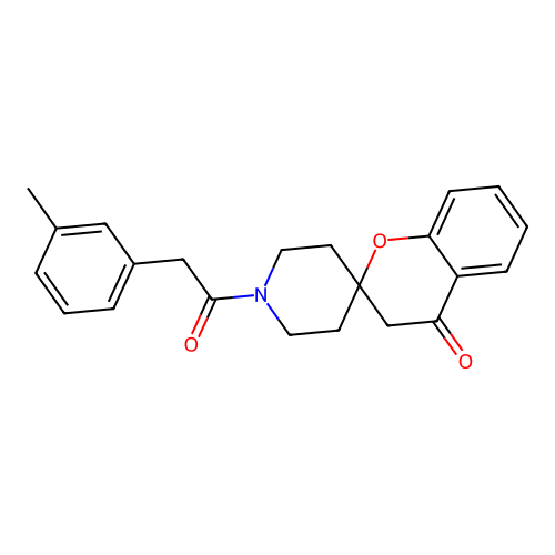 1'-(2-(m-Tolyl)acetyl)spiro[chroman-2,4'-piperidin]-4-one structure