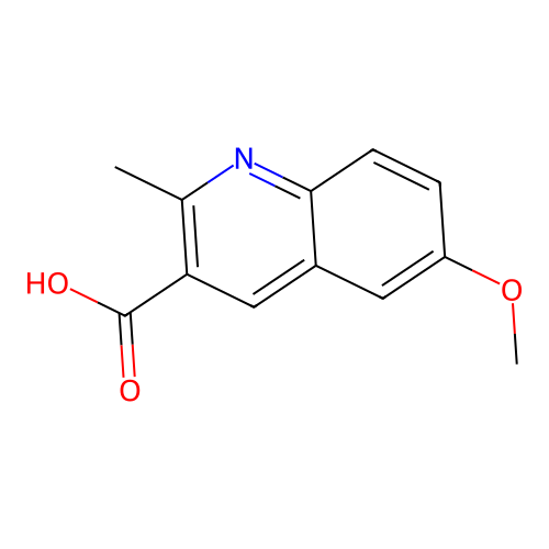 6-Methoxy-2-methylquinoline-3-carboxylic acid structure