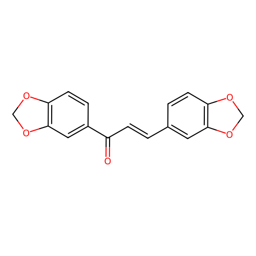 Bis(3,4-methylenedioxy)chalcone structure