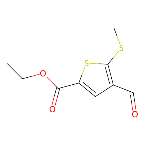 Ethyl 4-formyl-5-(methylsulfanyl)thiophene-2-carboxylate structure