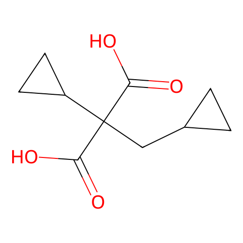 2-Cyclopropyl-2-(cyclopropylmethyl)malonic acid structure