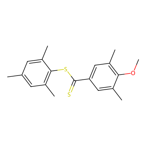 Mesityl 4-methoxy-3,5-dimethylbenzenecarbodithioate structure