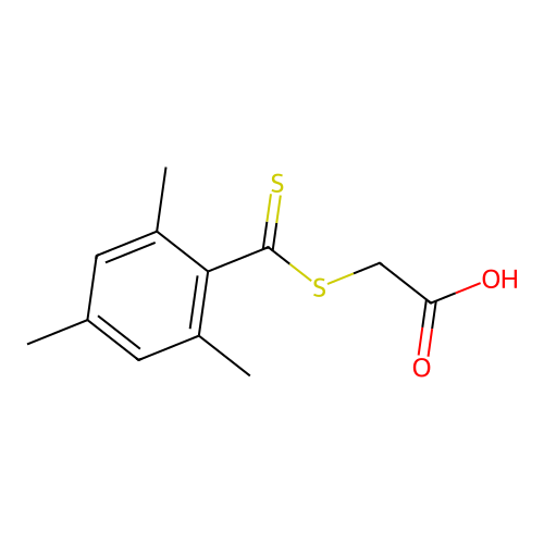 [(Mesitylcarbothioyl)sulfanyl]acetic acid structure