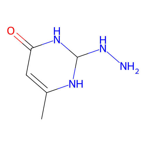2-Hydrazinyl-6-methyl-2,3-dihydropyrimidin-4(1H)-one structure