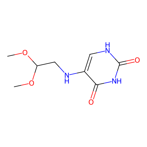 5-[(2,2-dimethoxyethyl)amino]pyrimidine-2,4(1H,3H)-dione structure