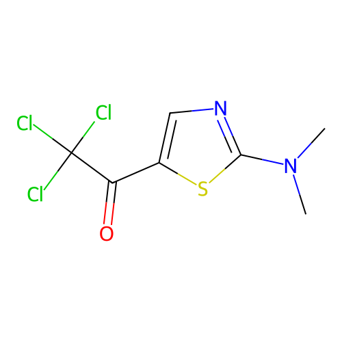 2,2,2-Trichloro-1-[2-(dimethylamino)-1,3-thiazol-5-yl]ethanone structure
