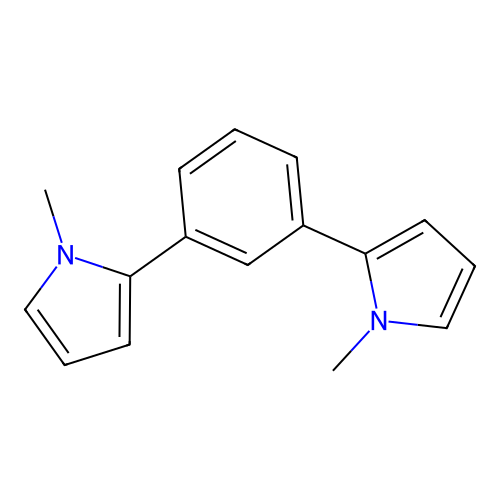 1-methyl-2-[3-(1-methyl-1H-pyrrol-2-yl)phenyl]-1H-pyrrole structure