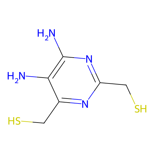 [5,6-Diamino-2-(sulfanylmethyl)pyrimidin-4-yl]methanethiol structure