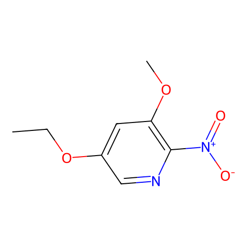 5-Ethoxy-2-nitro-3-methoxypyridine structure