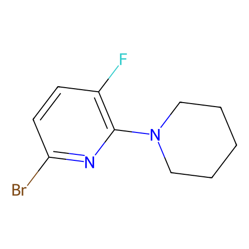 6-Bromo-3-fluoro-2-piperidin-1-ylpyridine structure