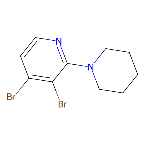 3,4-Dibromo-2-piperidin-1-ylpyridine structure