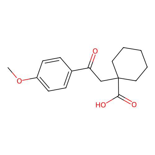 1-[2-(4-Methoxyphenyl)-2-oxoethyl]cyclohexanecarboxylic acid structure