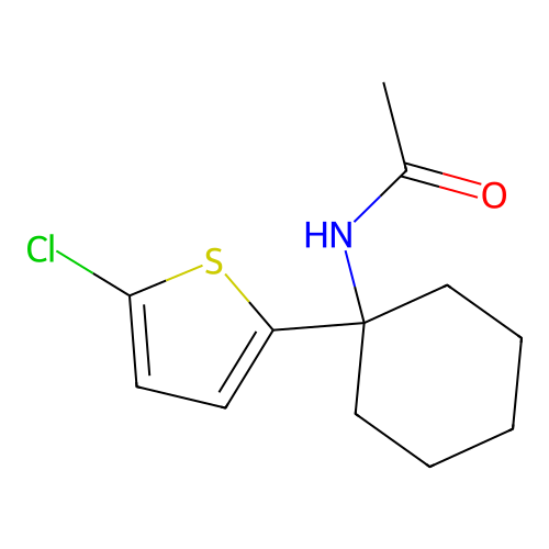 N-[1-(5-chlorothien-2-yl)cyclohexyl]acetamide structure